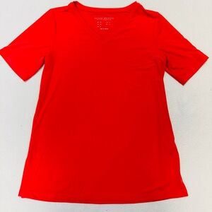 Susan Graver Bright Red Modern Top